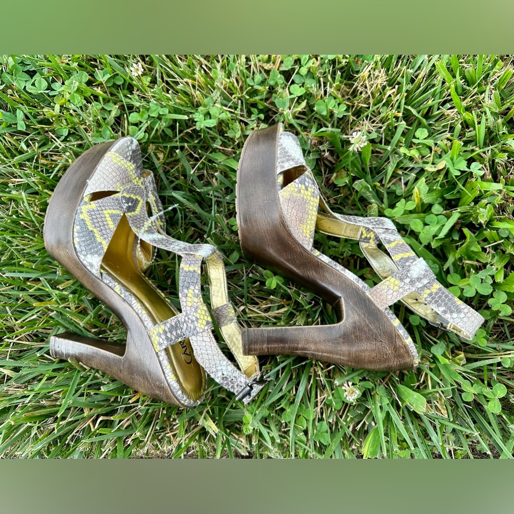 Carlos Santana!😎Platform Cavort snakeskin heels/size-7.5 - Picture 9 of 14